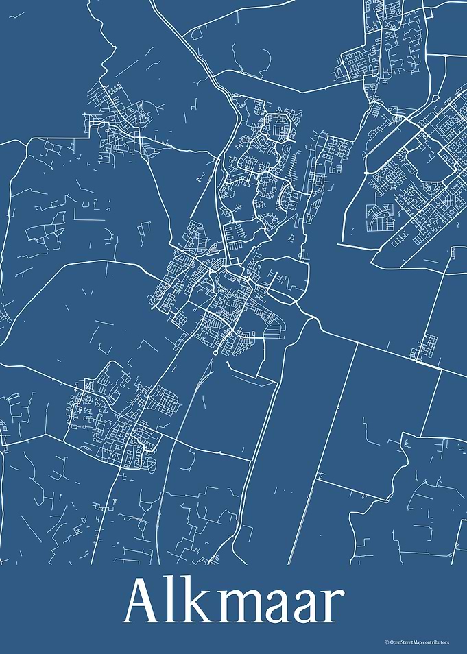 Alkmaar Blue Map