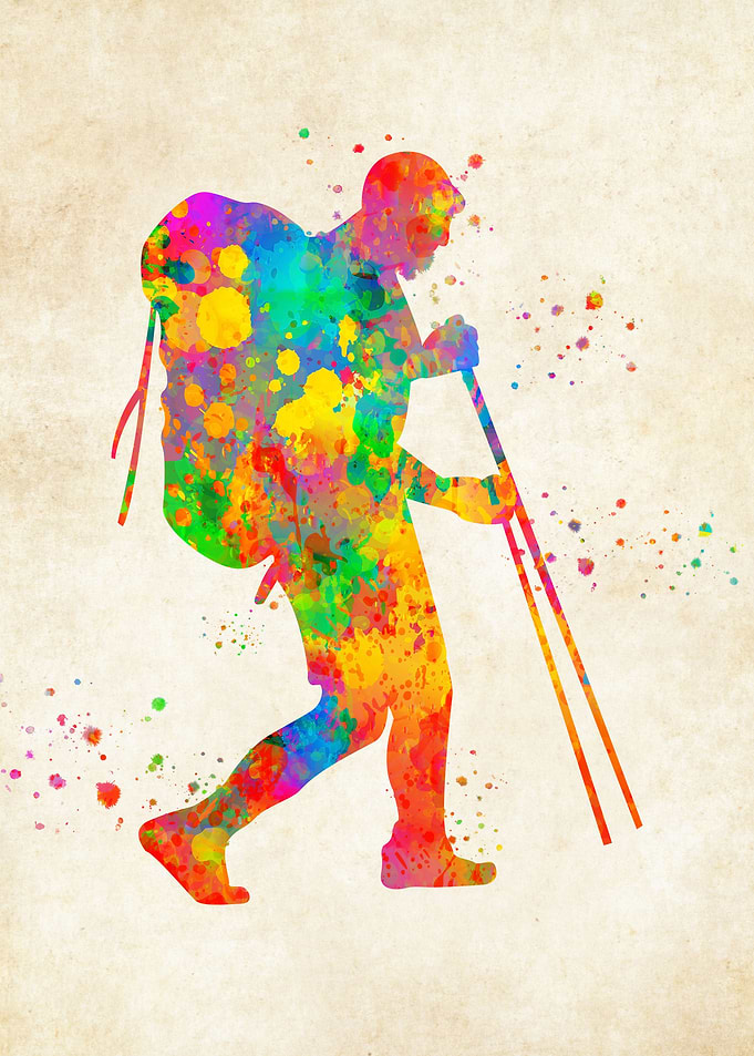 Hiking Watercolor