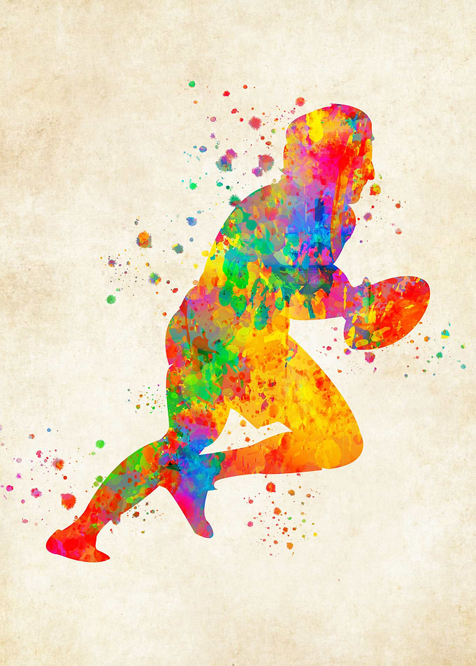 Football America Watercolo