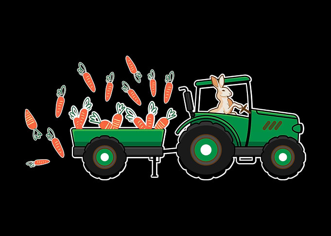 Tractor Bunny Driving