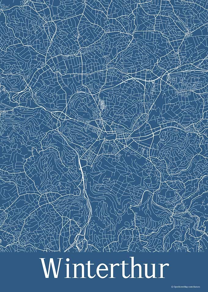 Winterthur Blue Map