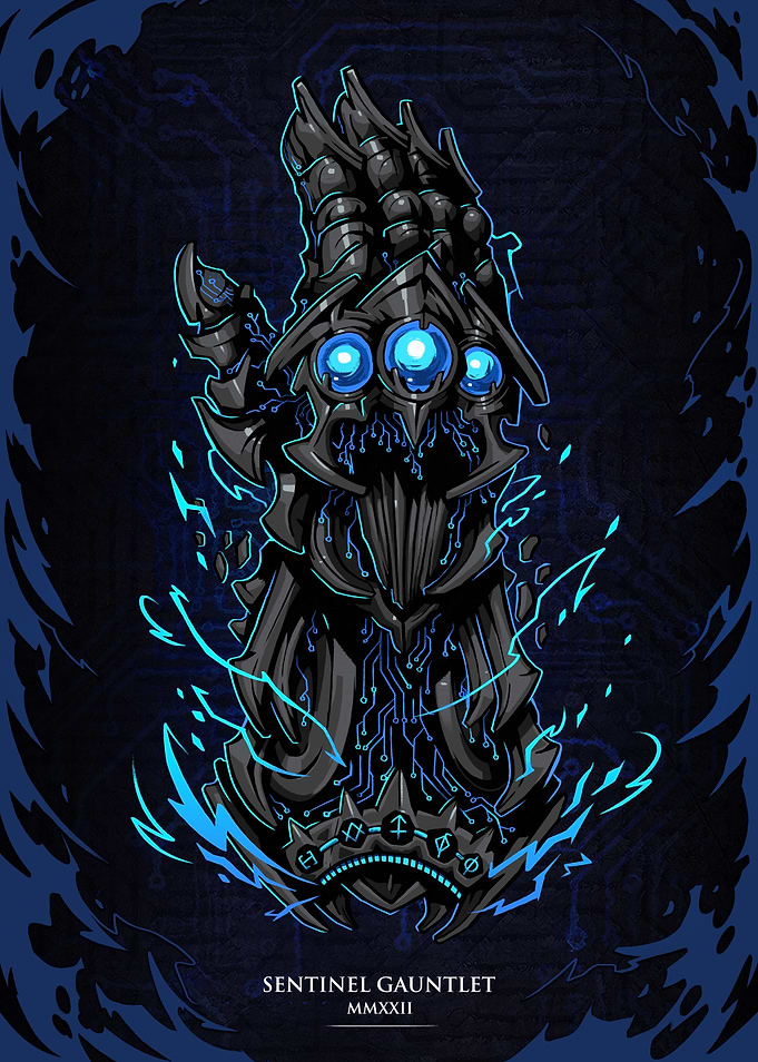 Blue Sentinel Gauntlet