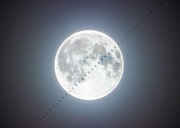 ISS Lunar Transit