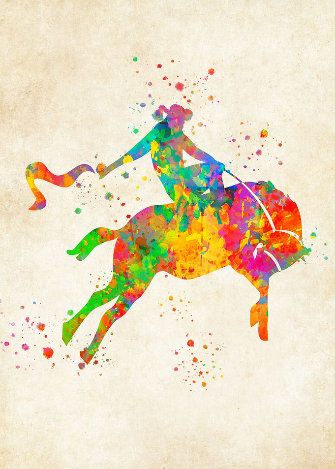 Horsing Watercolor