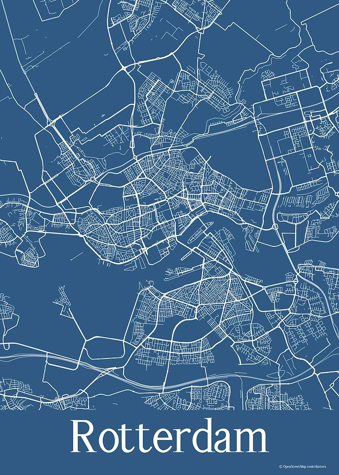 Rotterdam Netherlands Blue