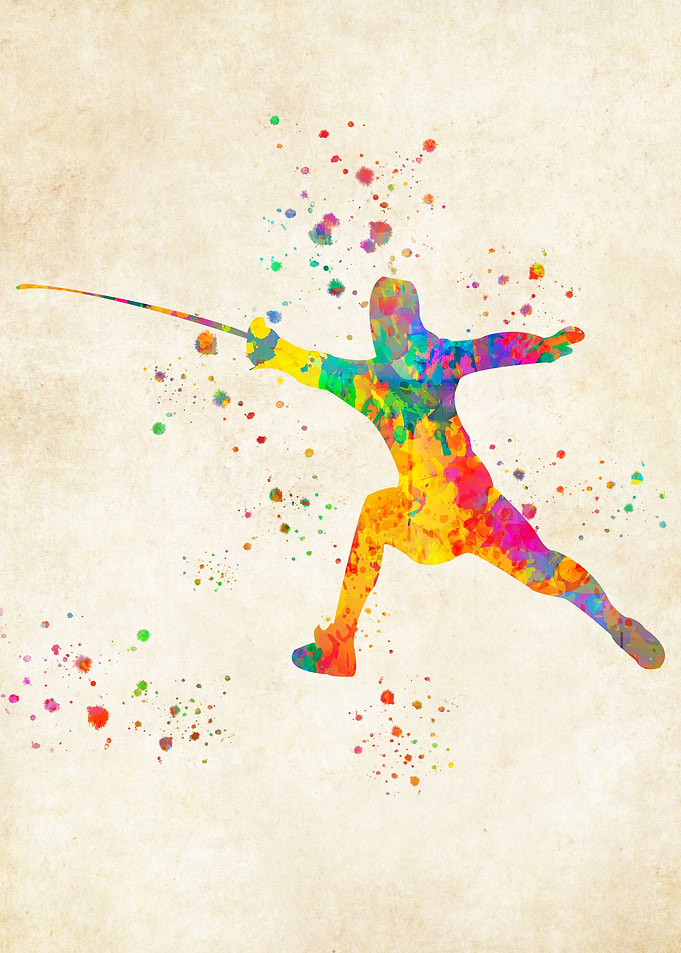 Fencing Watercolor