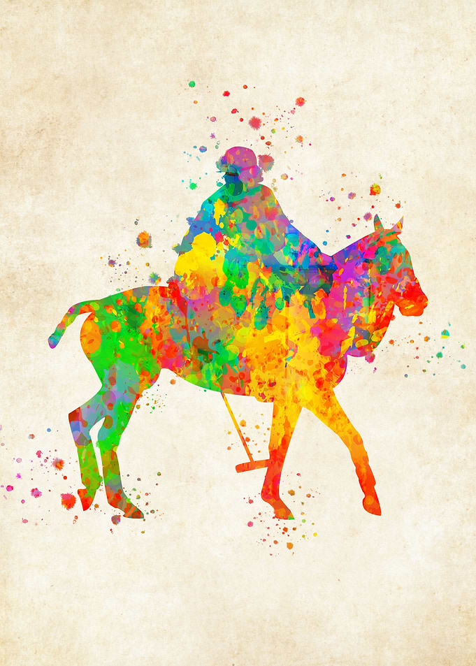 Horsing Watercolor