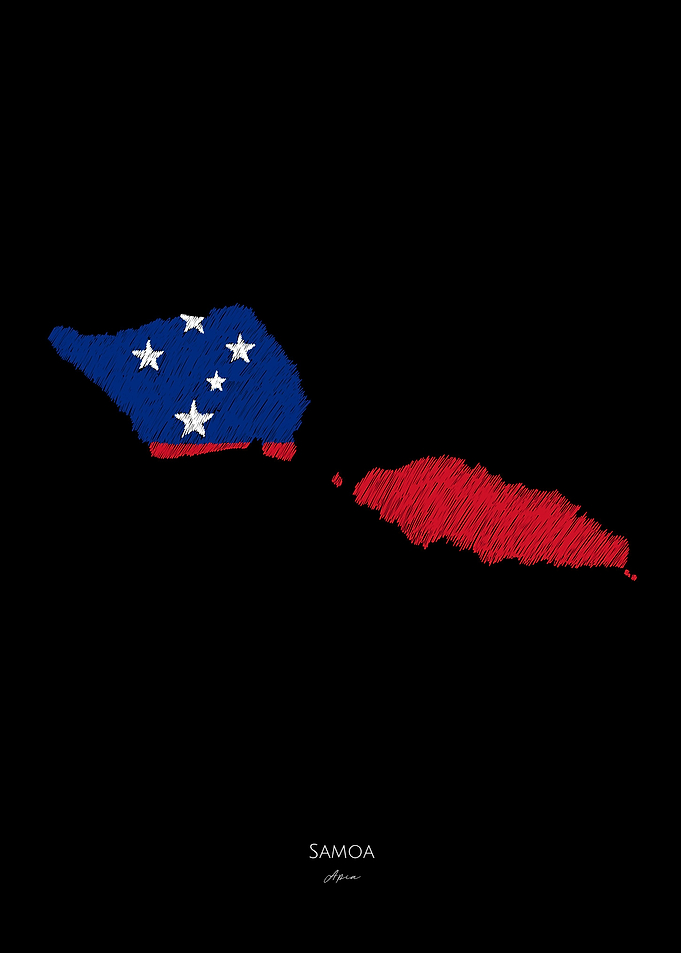 SAMOA MAP FLAG BESTSELLING