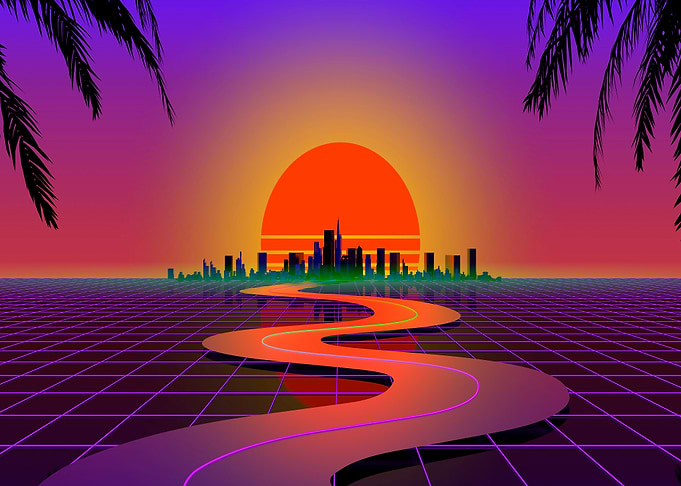 curved road to neon
