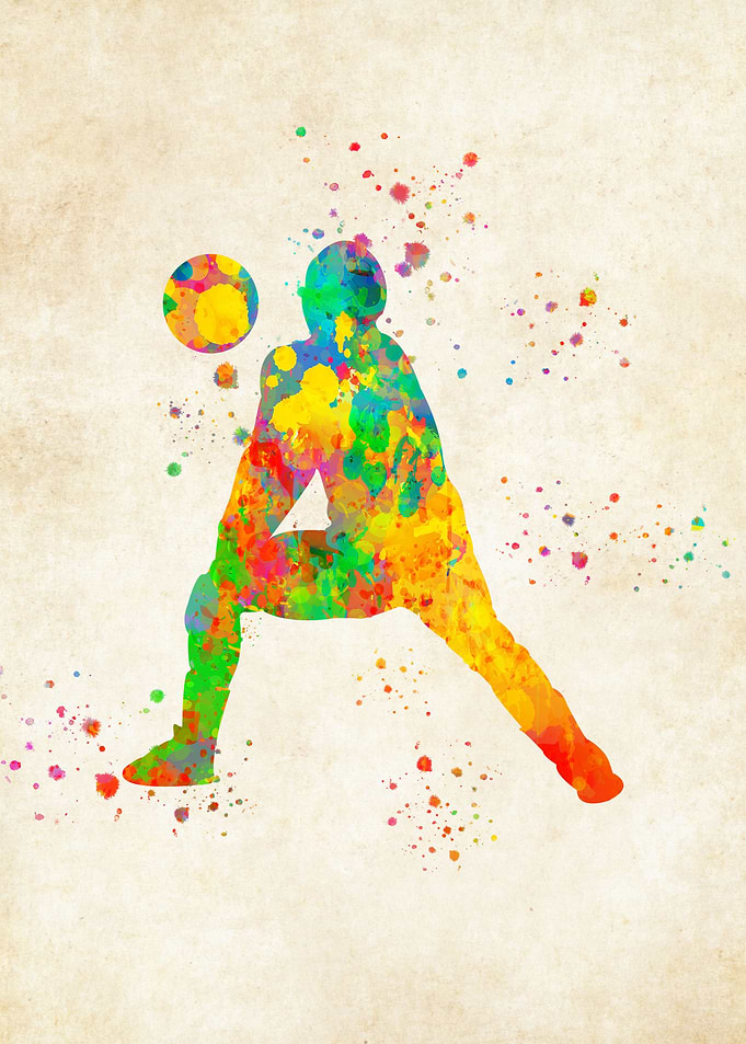 Volleyball watercolor
