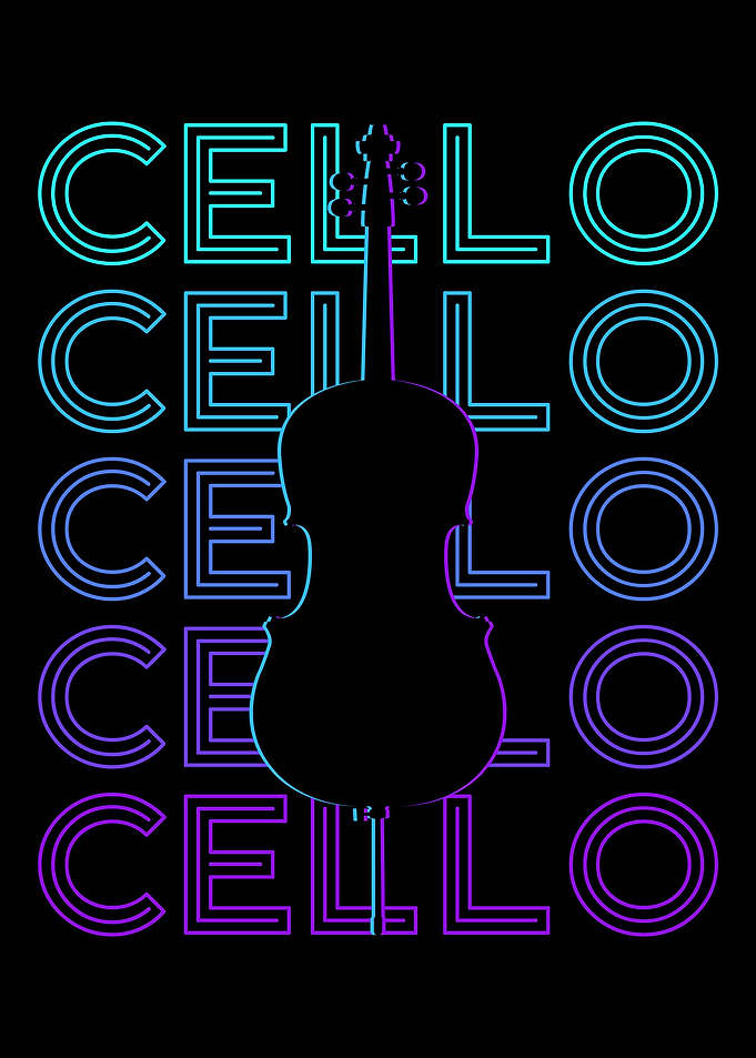 Cello Cellist Retro