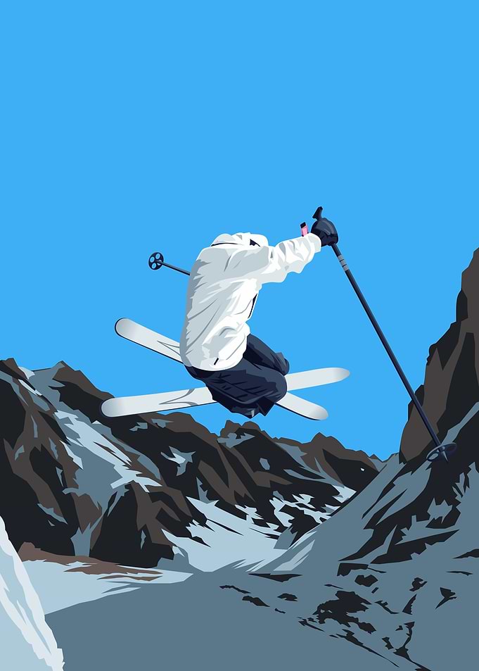 Skiing Poster