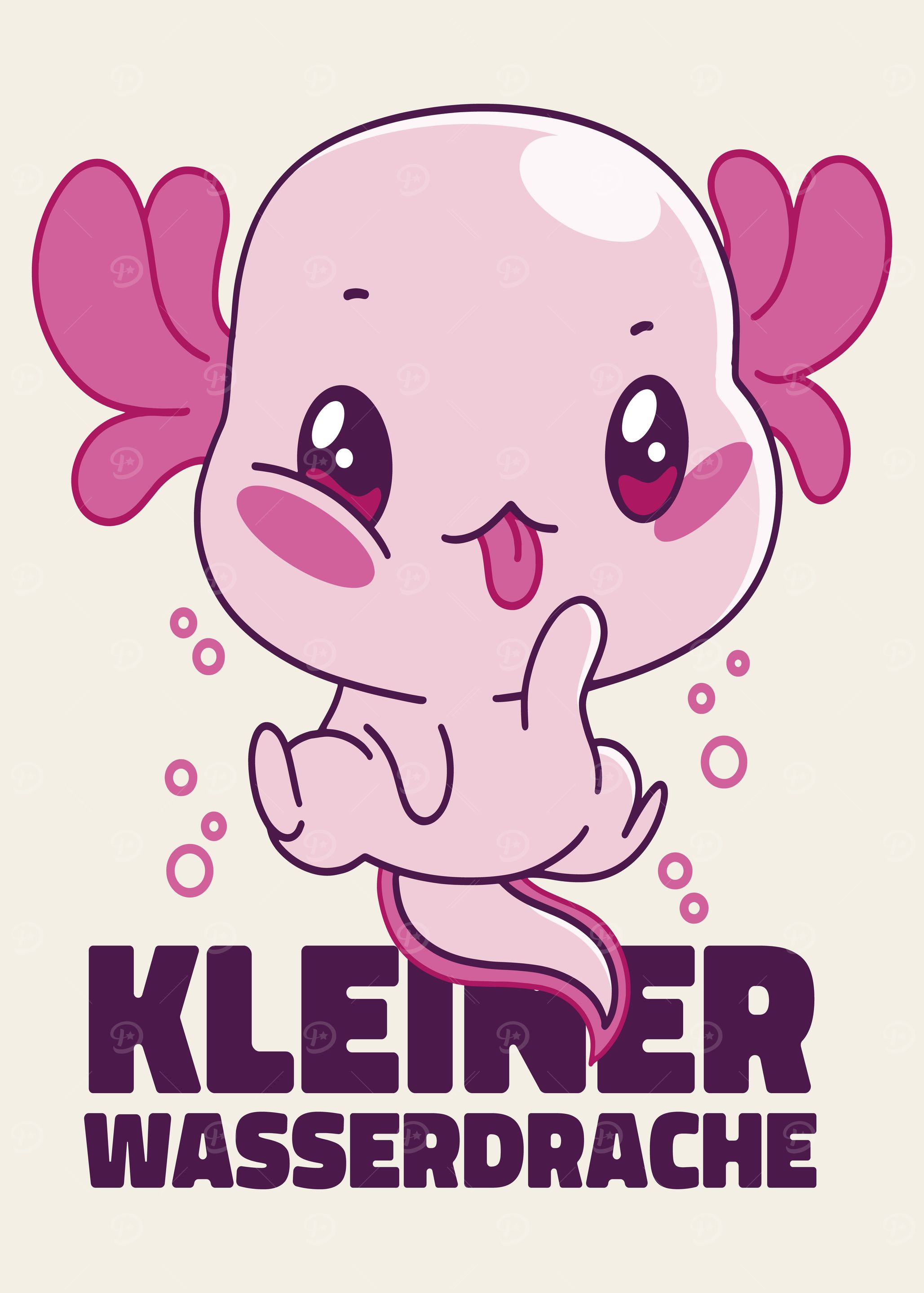 Cute axolotl character