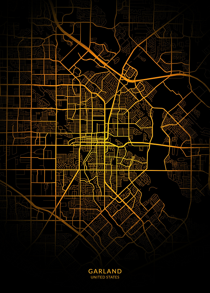 Garland USA City Map