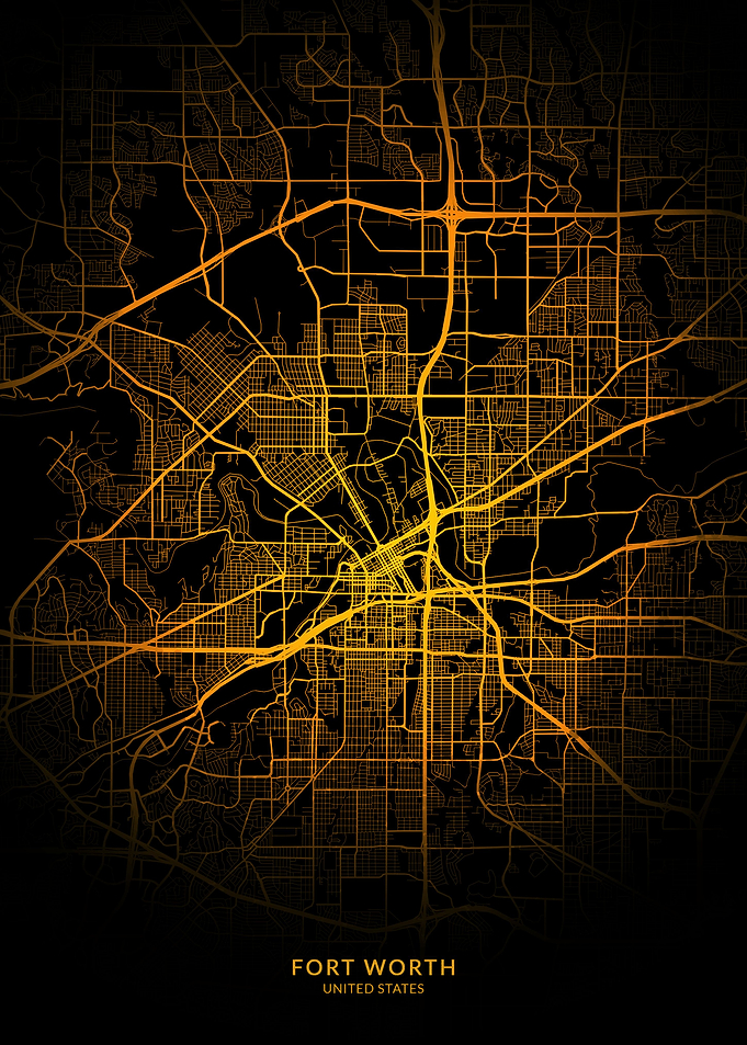 Fort Worth USA City Map
