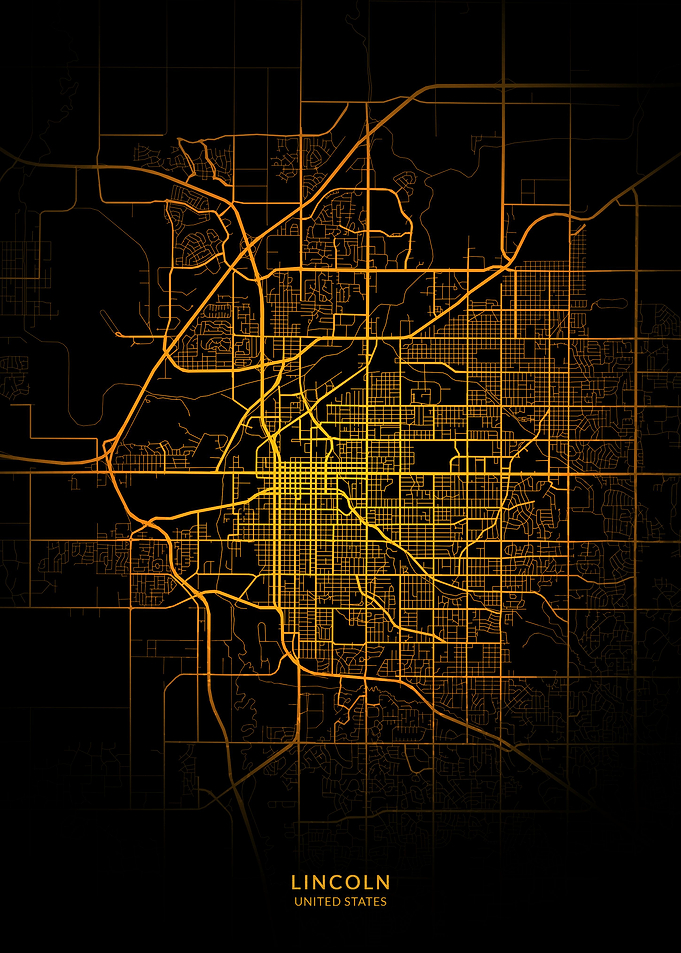 Lincoln USA City Map