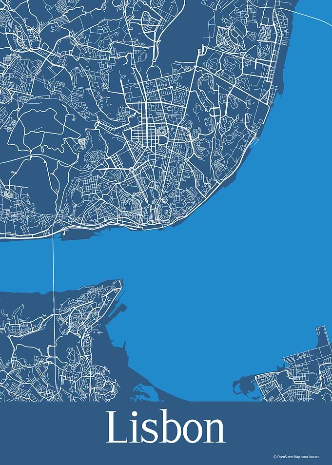 Lisbon Portugal Blue