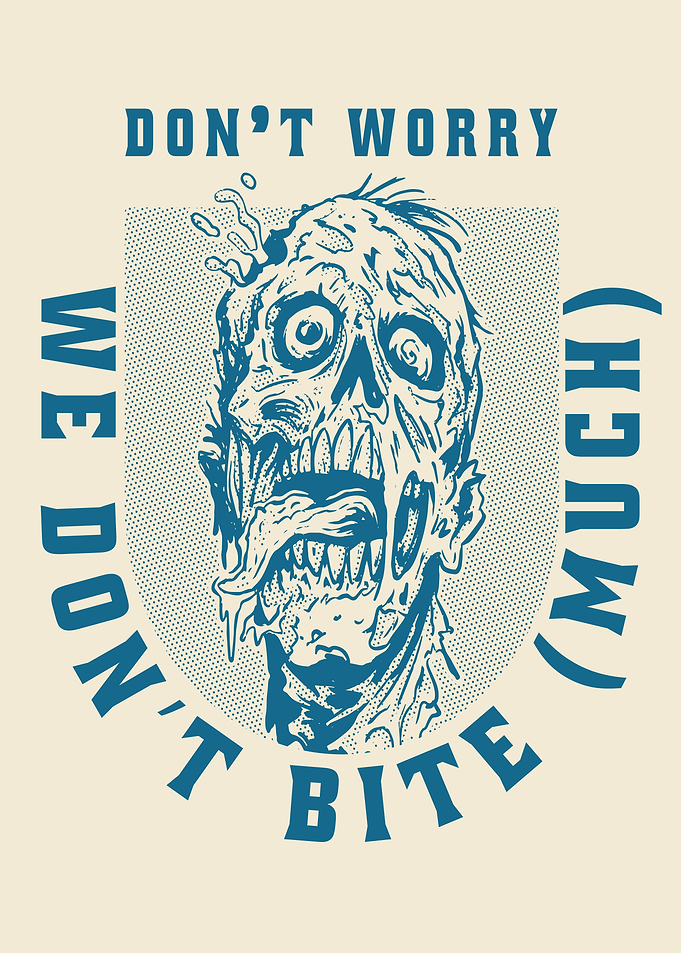 Zombie head quote tote bag