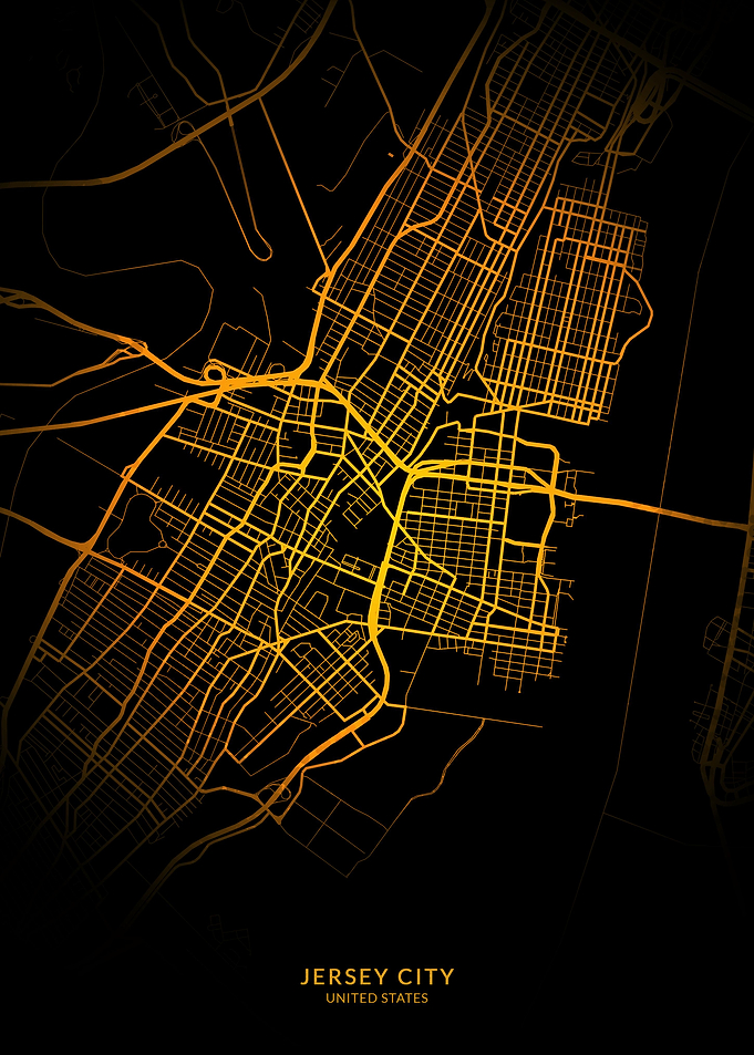 Jersey City USA Map