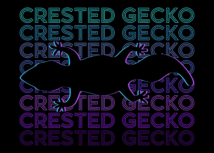 Crested Gecko Retro