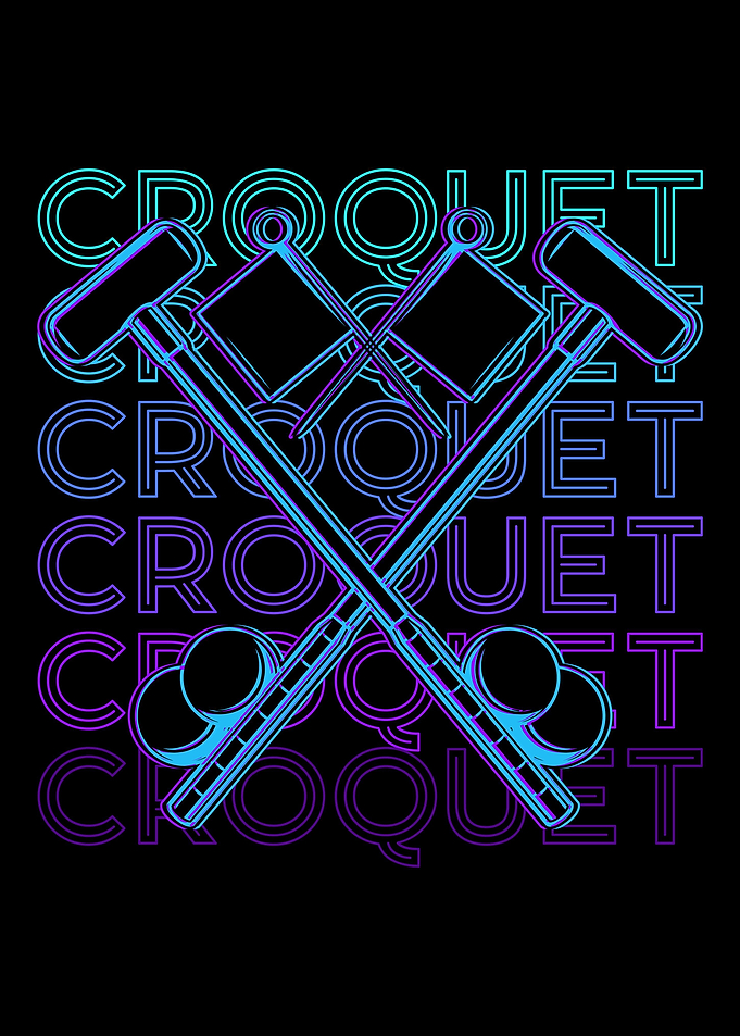 Croquet Player Retro