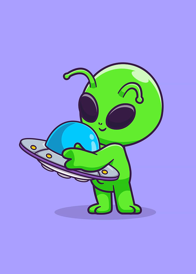 Cute alien hug ufo toy