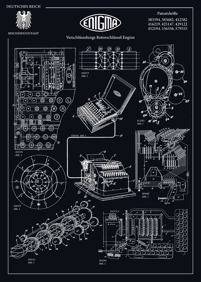 Enigma patent blueprint