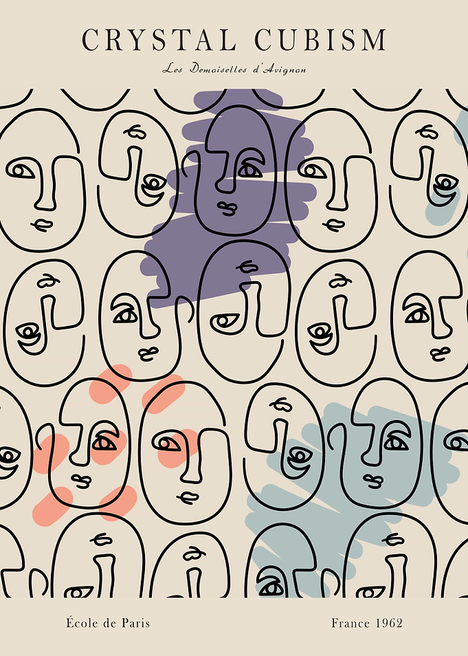 Crystal Cubism Poster