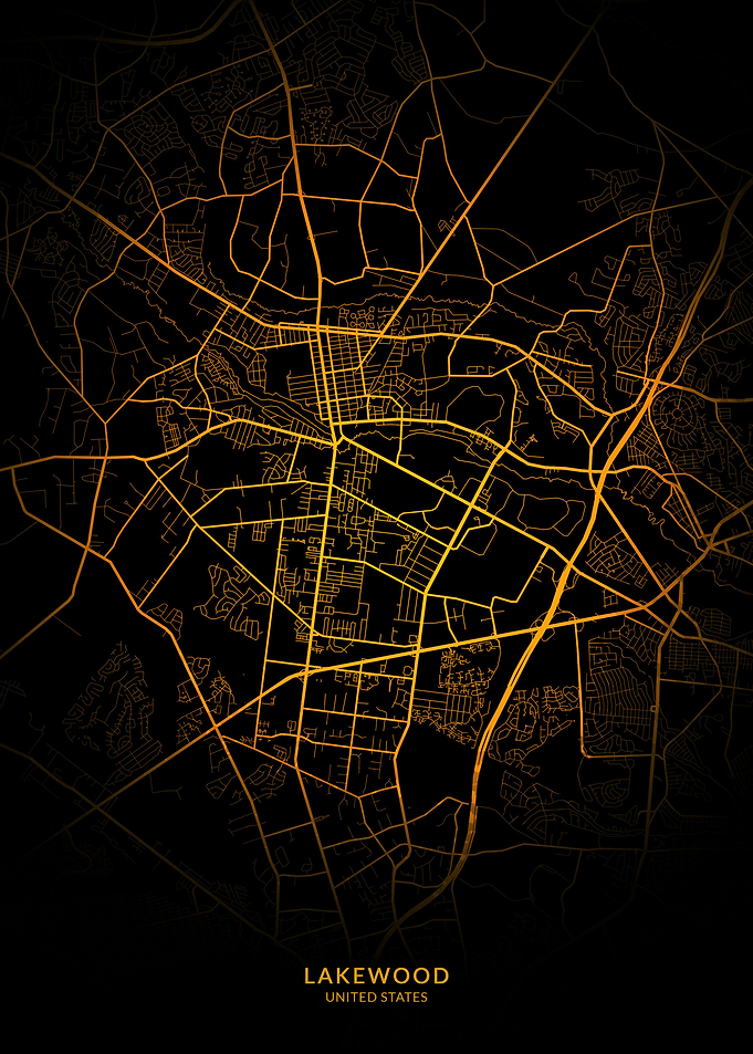Lakewood USA City Map