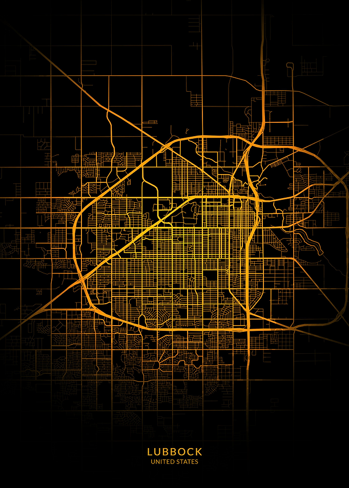 Lubbock USA City Map