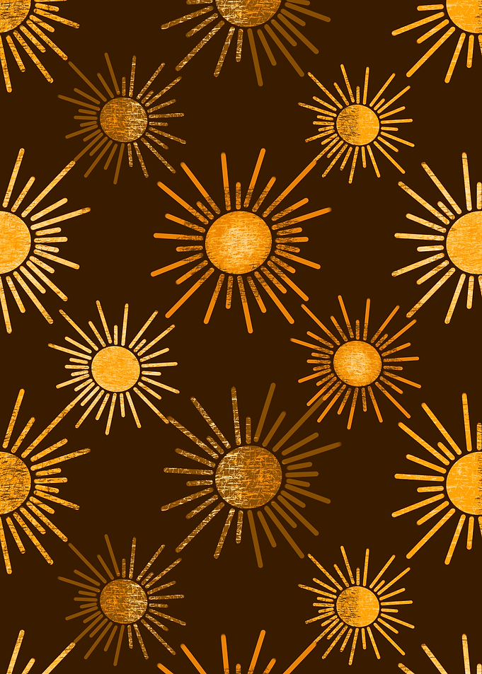 Boho sun pattern