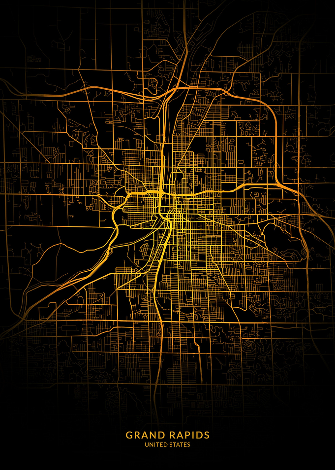 Grand Rapids USA City Map