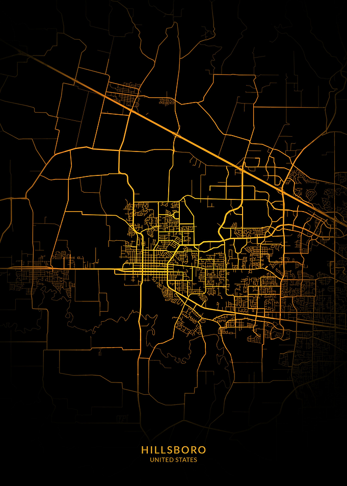 Hillsboro USA City Map