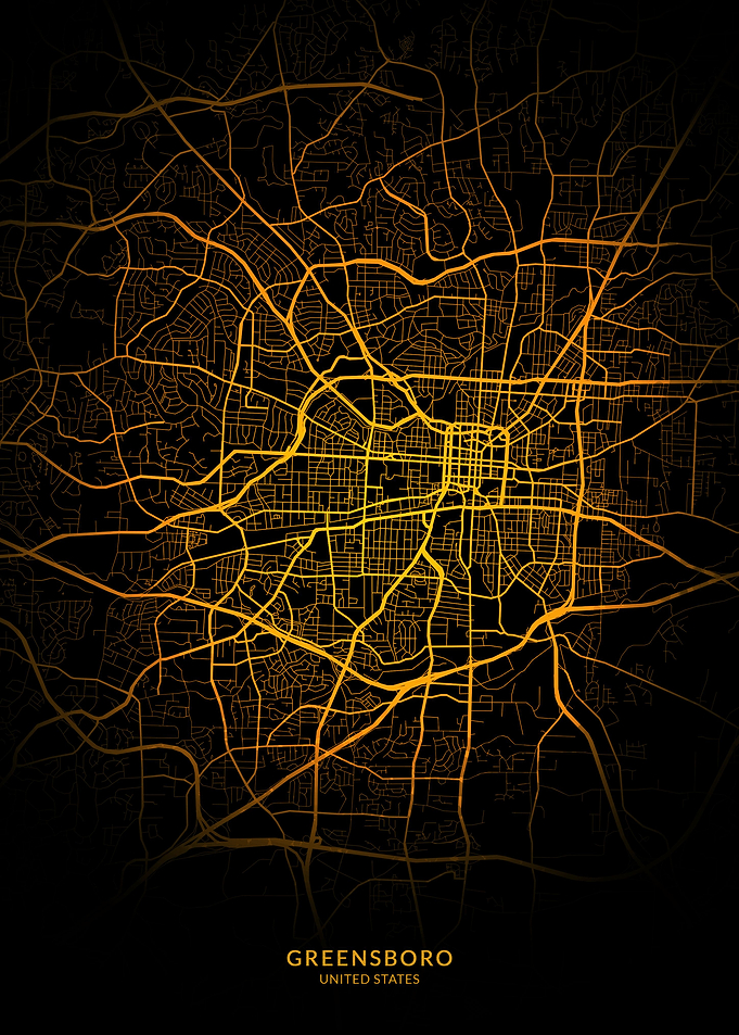 Greensboro USA City Map