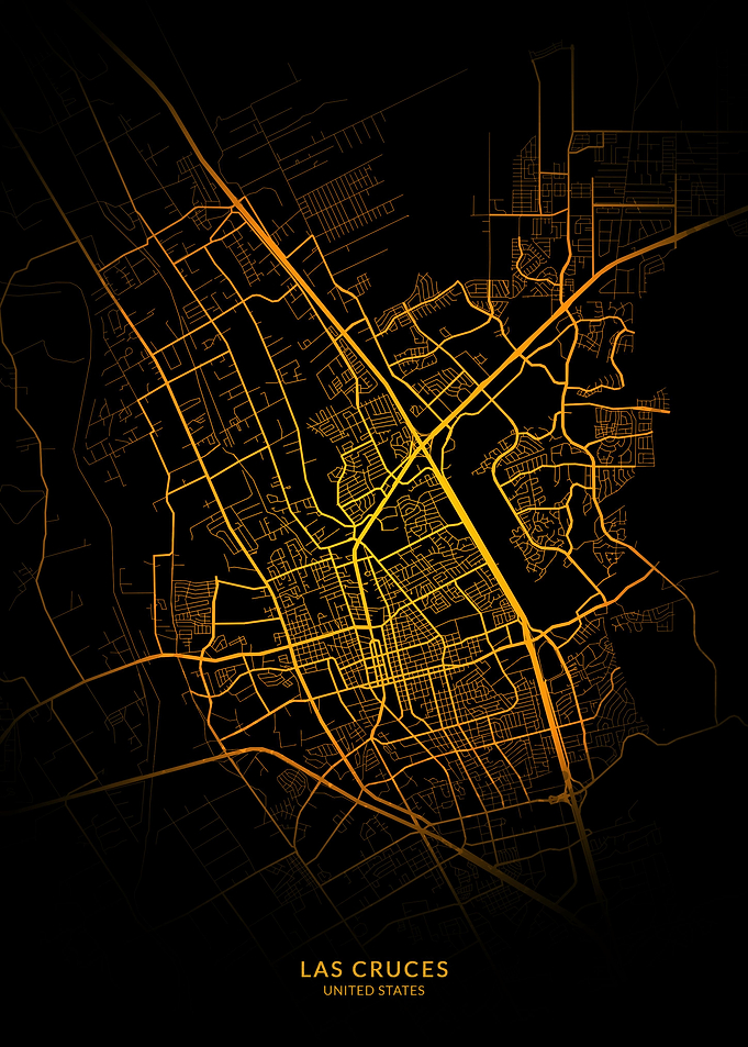 Las Cruces USA City Map