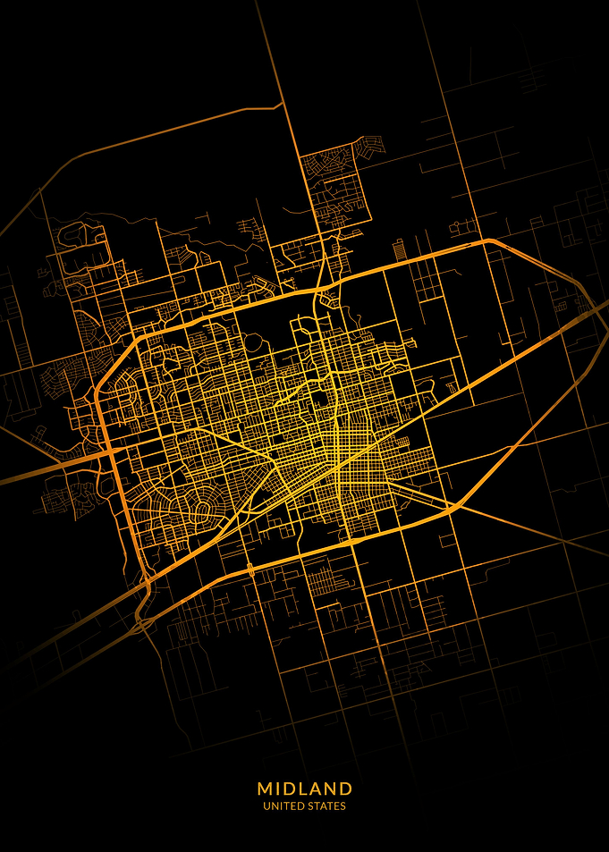 Midland USA City Map