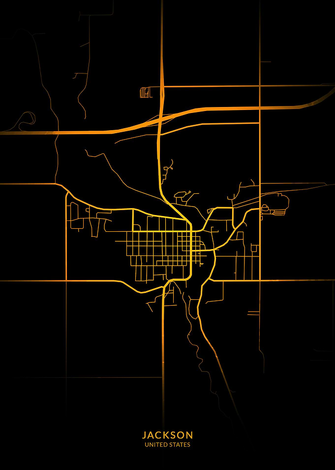 Jackson USA City Map