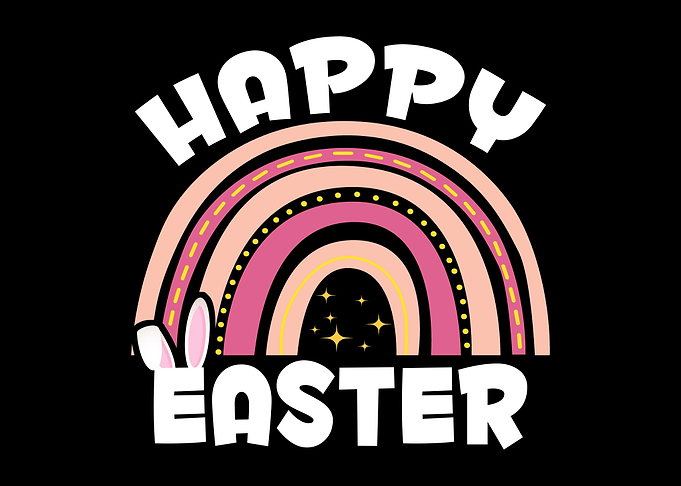 Happy Easter Cute Rainbow