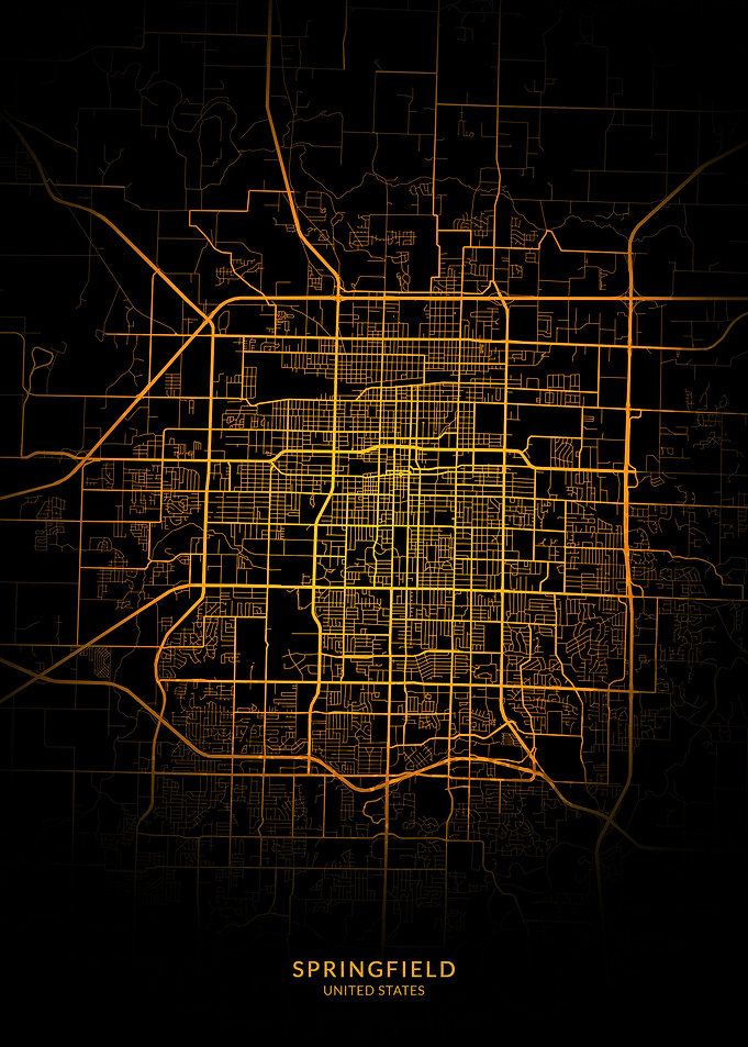 Springfield City Map Gold