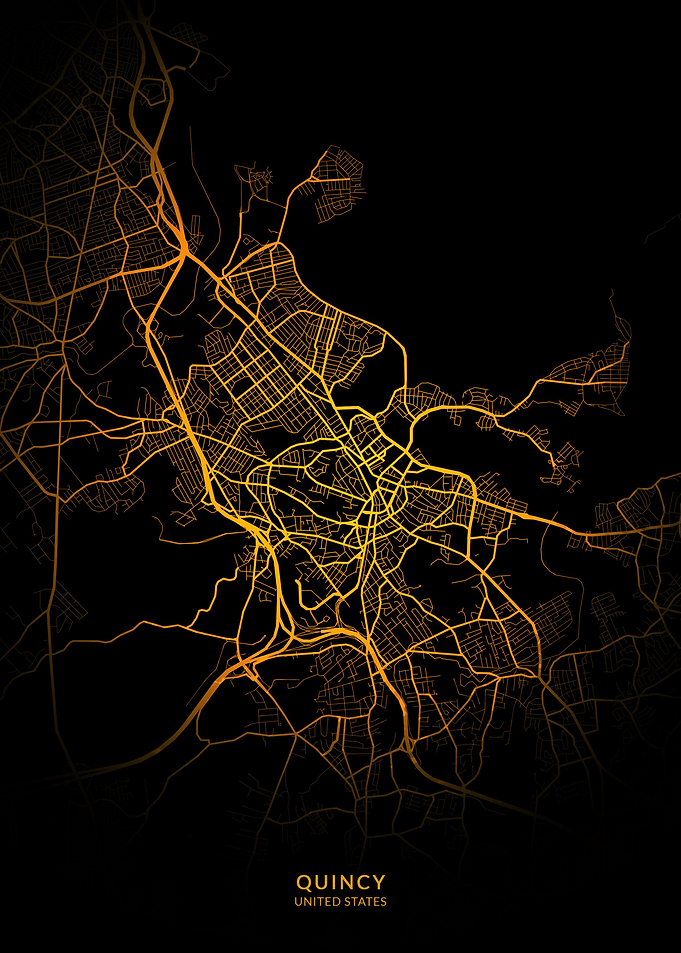 Quincy City Map Gold