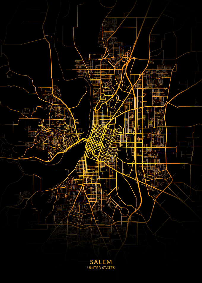 Salem City Map Gold