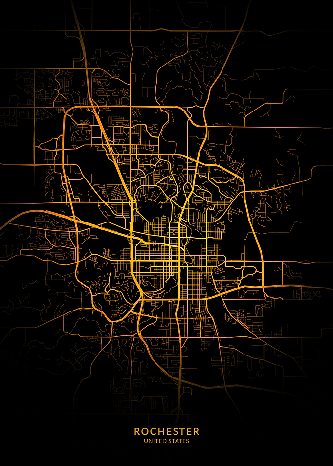 Rochester USA City Map