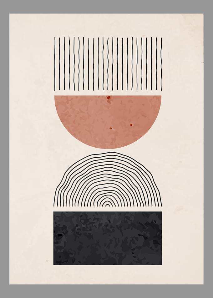 Boho Abstract Shapes Art