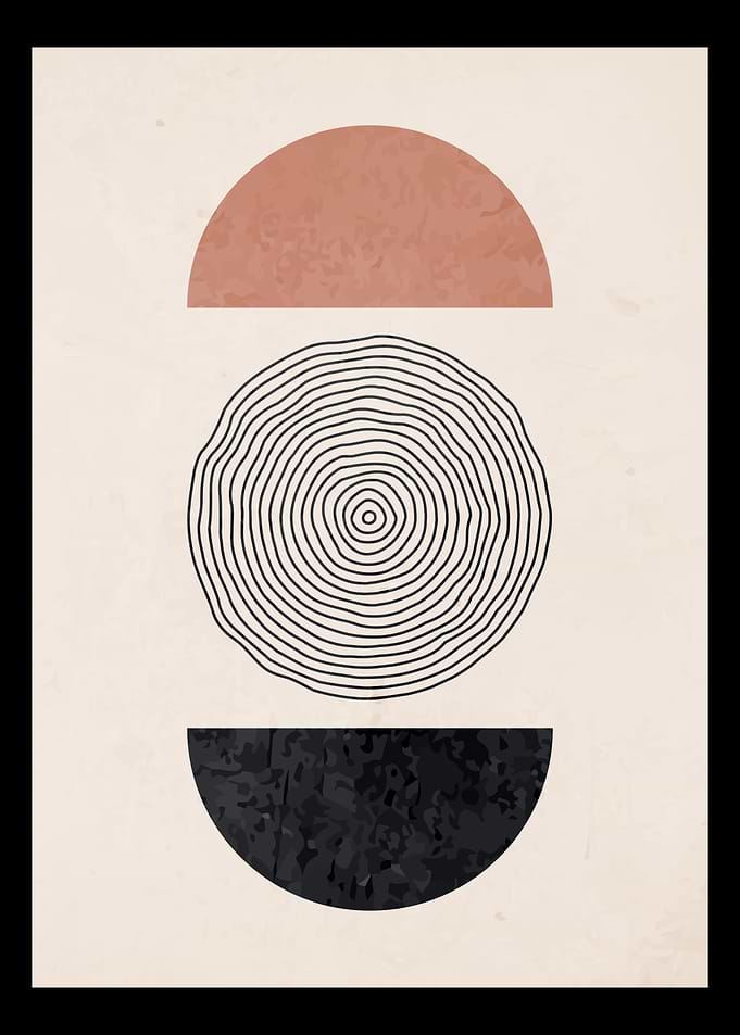 Boho Abstract Shapes Art