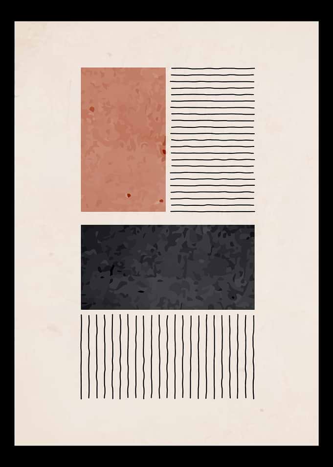Boho Abstract Shapes Art