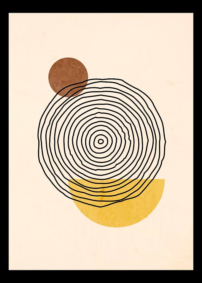 Boho Abstract Shapes Art
