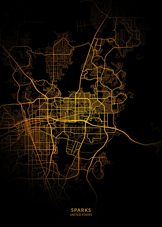 Sparks City Map Gold