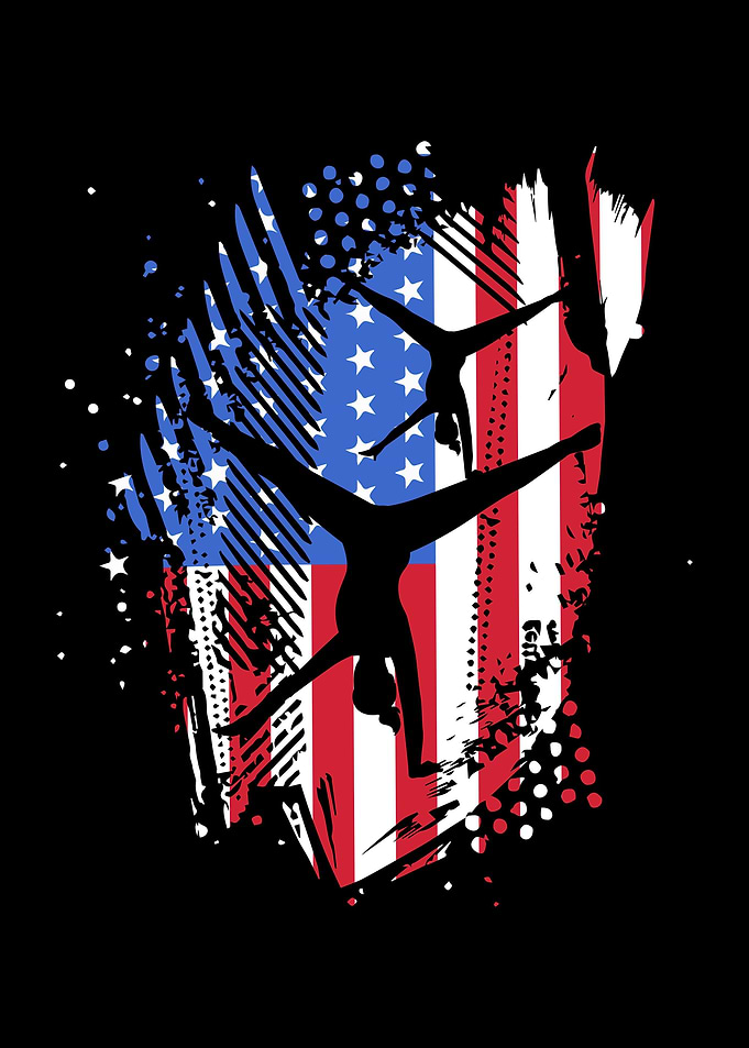 Gymnastics US Flag