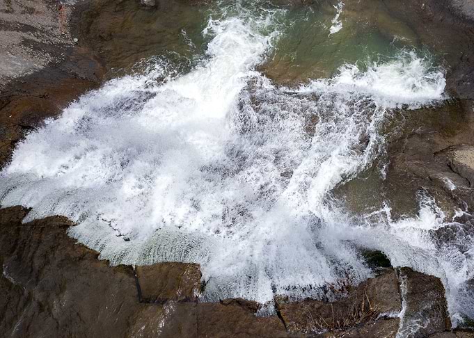 waterfall top view