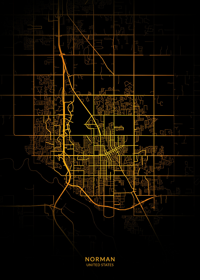 Norman City Map Gold